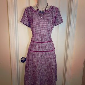 Piped Tweed Banana Republic Dress